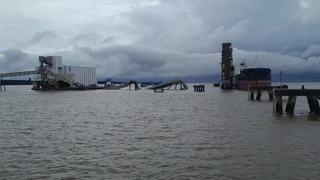 Imagem ilustrativa da notícia Queda de estrutura em porto de Barcarena, no Pará, deixa feridos