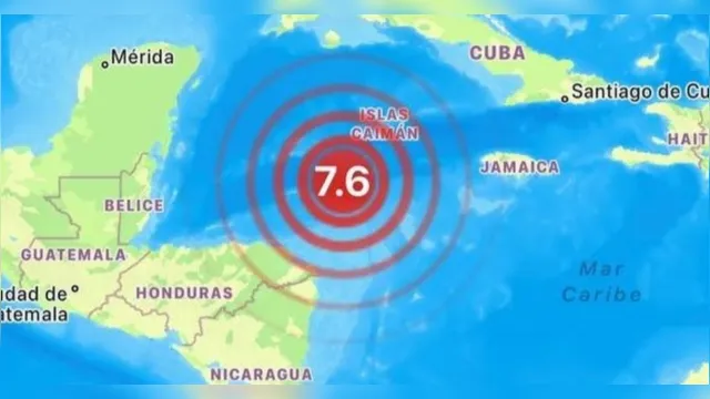 Imagem ilustrativa da notícia Tremor de 7,6 sacode Caribe e traz alerta de tsunami