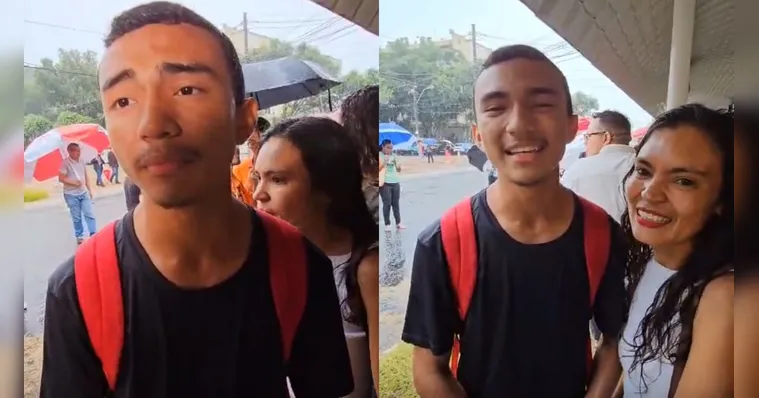 Imagem ilustrativa da notícia Vídeo: Jovem celebra aprovação na UFPA na primeira tentativa
