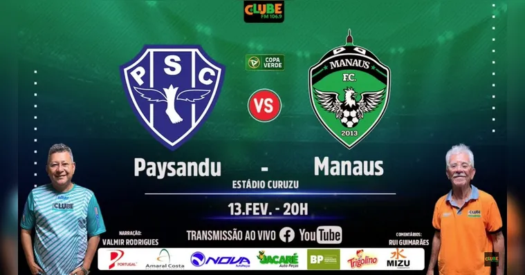 Imagem ilustrativa da notícia Tem Jogo na Clube e no DOL: ouça Paysandu x Manaus