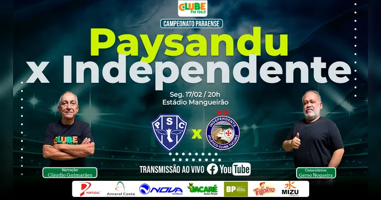 Imagem ilustrativa da notícia Tem Jogo na Clube e no DOL: ouça Paysandu x Independente