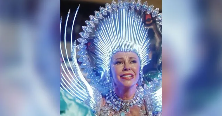 Imagem ilustrativa da notícia Paolla Oliveira chora em último desfile como rainha de bateria