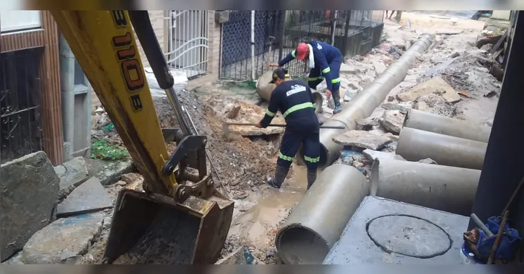 Imagem ilustrativa da notícia Serviços de saneamento visam conter alagamentos na Pedreira