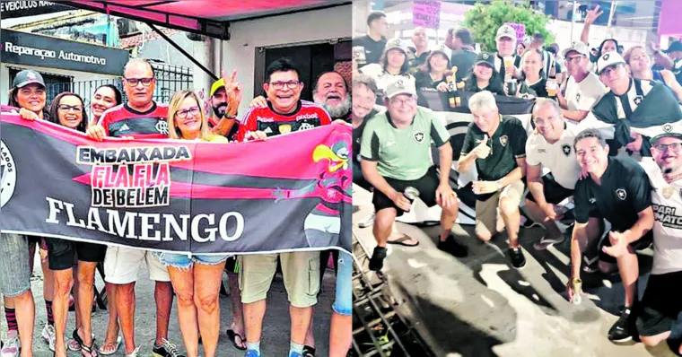 Imagem ilustrativa da notícia Fanáticos por Botafogo e Flamengo se mobilizam em Belém
