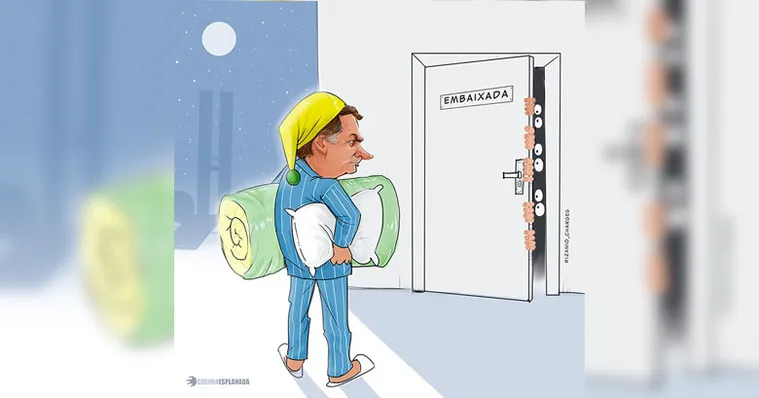Imagem ilustrativa da notícia Embaixadas discutem sobre asilo para Bolsonaro em caso de prisão