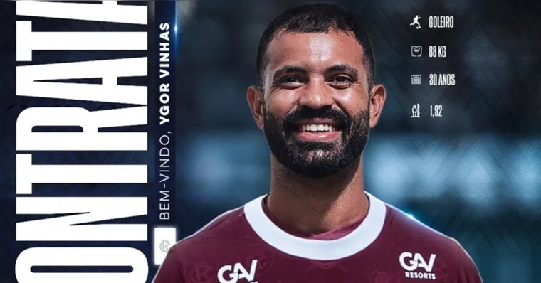 Imagem ilustrativa da notícia Remo anuncia a contratação do goleiro Ygor Vinhas, ex-Água Santa