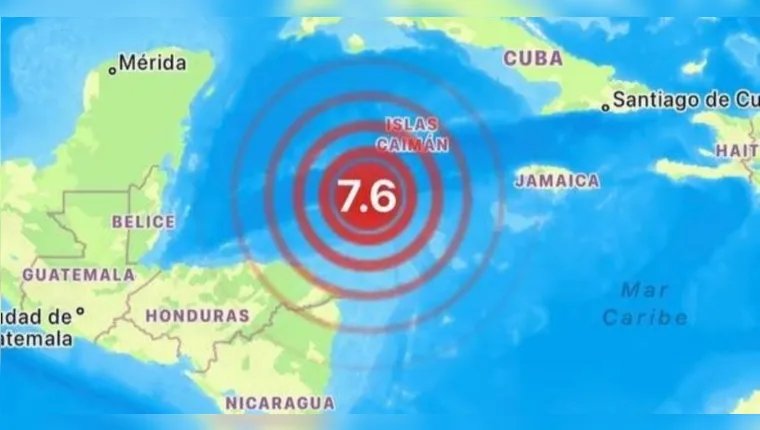 Imagem ilustrativa da notícia Tremor de 7,6 sacode Caribe e traz alerta de tsunami