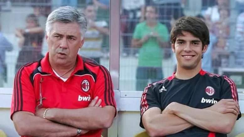 Ancelotti comandou Kaká no Milan e no Real Madrid