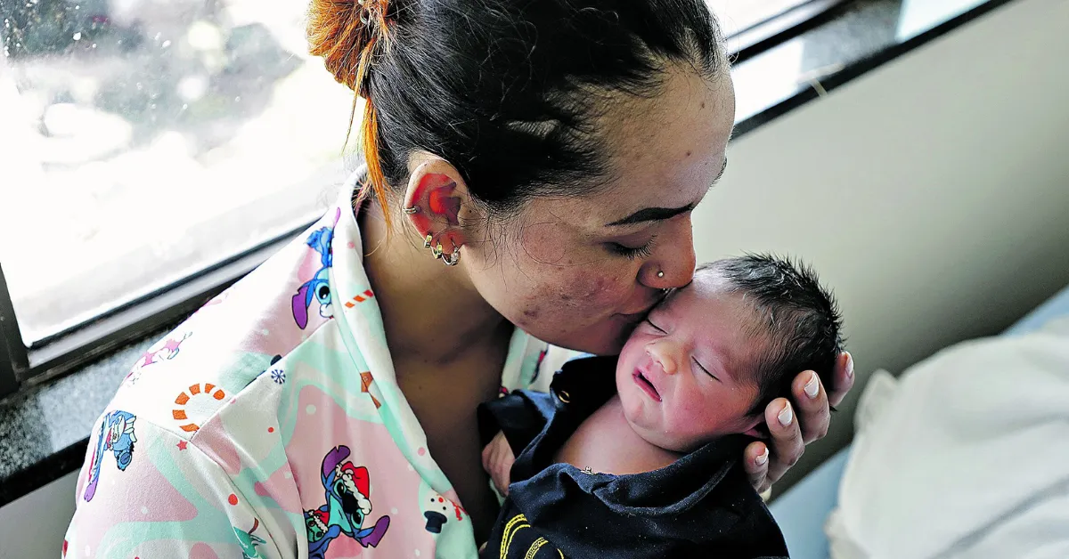Leide e sua filha Dominik