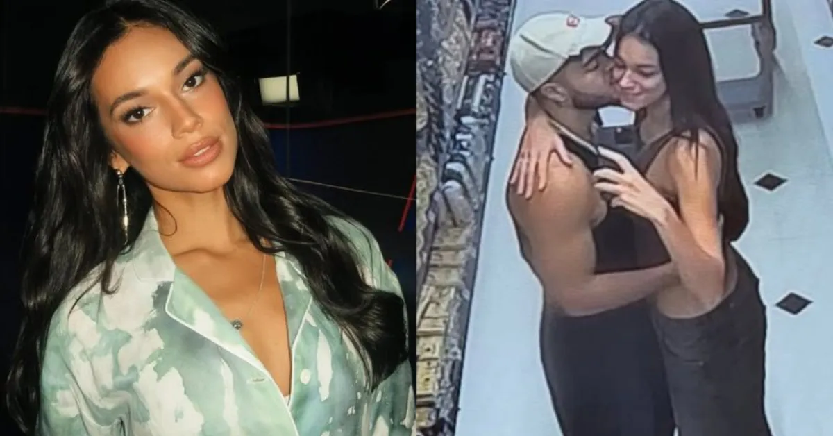 Alane Dias e Francisco Gil trocando carinhos; casal já ganhou a torcida de fãs e famosos.