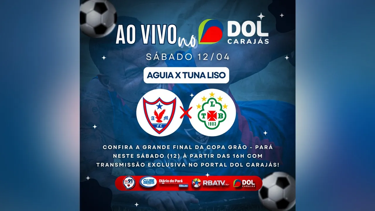A partida terá transmissão exclusiva pelo portal DOL Carajás.