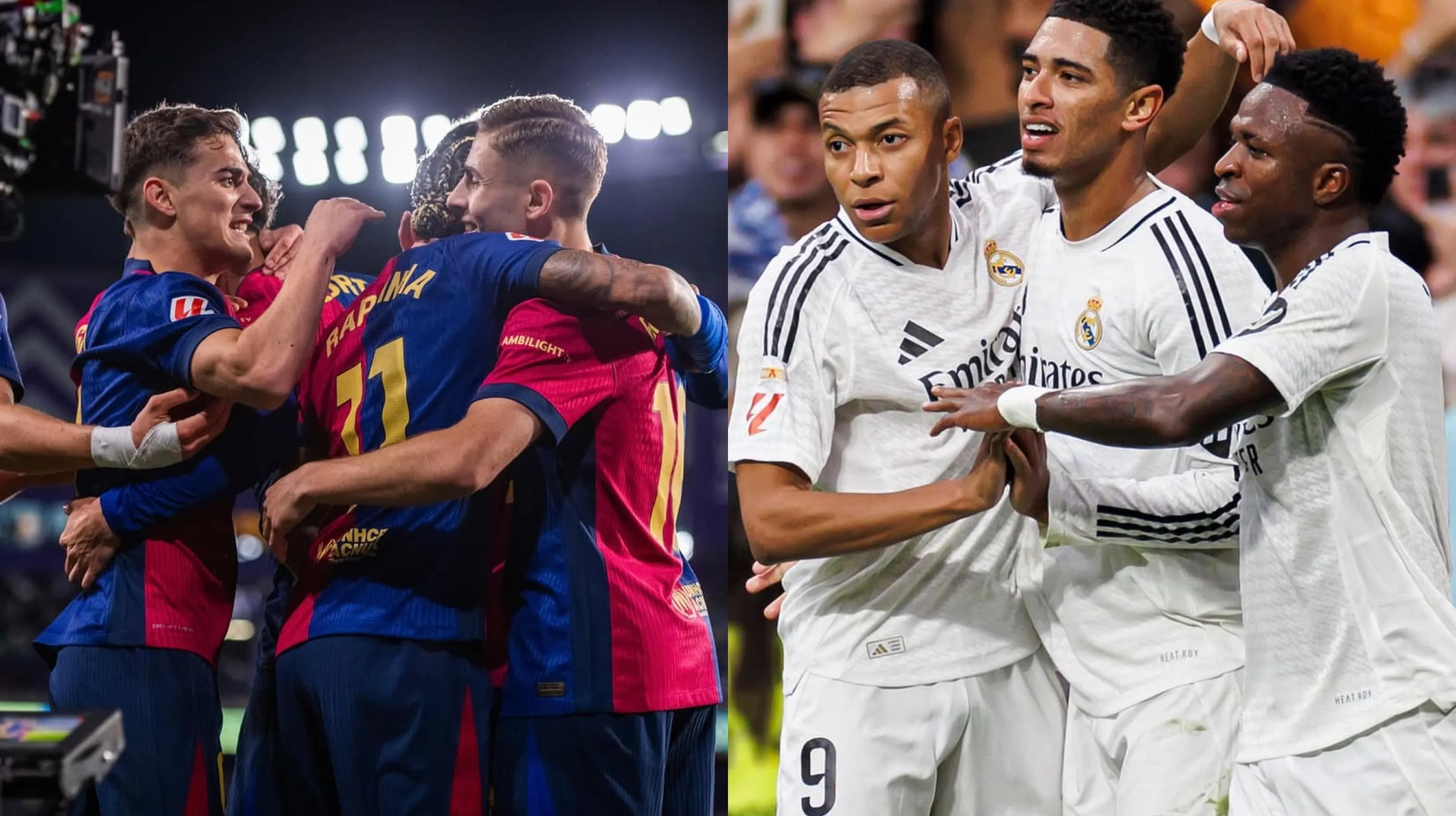 Barcelona e Real Madrid se enfrentam em um clássico decisivo na La Liga.