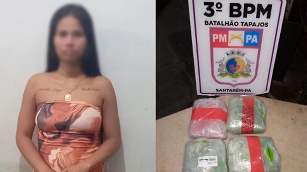 A mulher foi conduzida à Delegacia de Polícia do município junto com o material apreendido e ficará à disposição da Justiça.