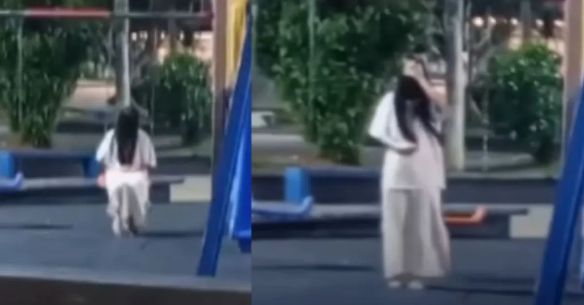 Mulher misteriosa é vista em praça de Barra Velha, município de Santa Catarina.