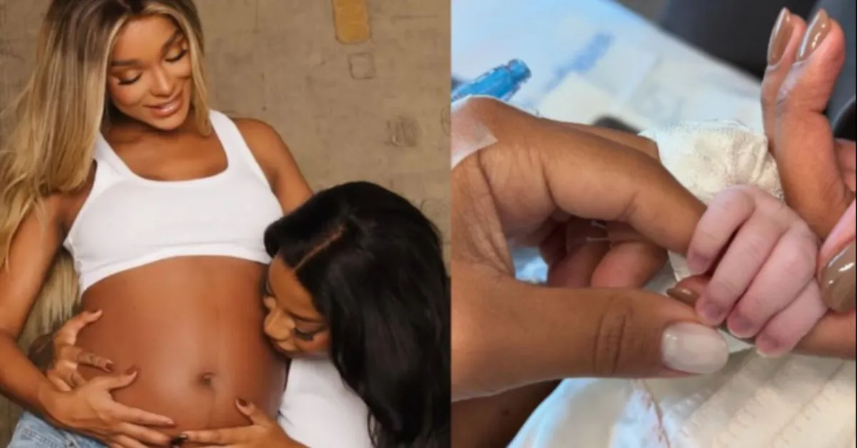 Nasce Zuri, primeira filha de Ludmilla com Bruna Golçaves.