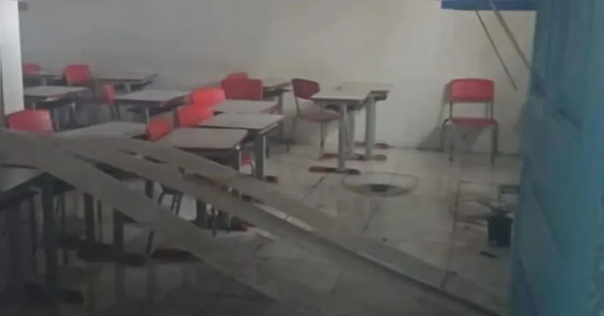 A Escola Municipal Nilce Alves, no bairro de Águas Brancas, é uma das instituições de ensino denunciadas por falta de estrutura para alunos.