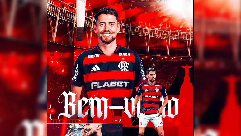 O volante rescindiu o contrato com o Arsenal para já integrar a equipe do Flamengo no Mundial de Clubes.
