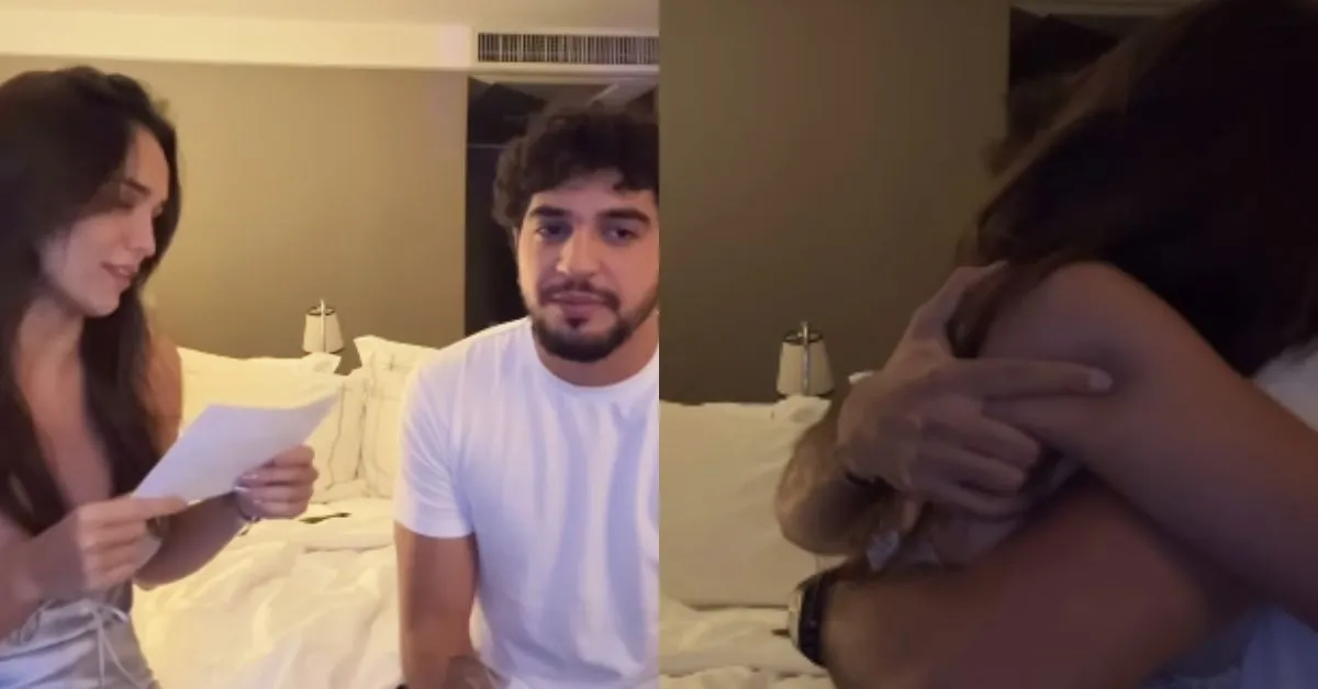 Os dois começaram a namorar oficialmente em dezembro
