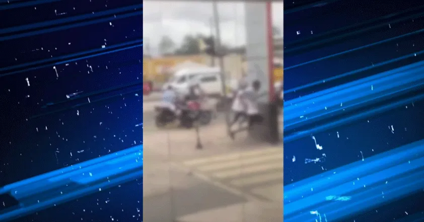 Imagens mostram momentos de correria durante confronto briga de torcidas organizadas na Augusto Montenegro.