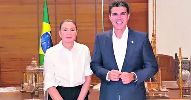 A vice-governadora Hana Ghassan e o governador Helder Barbalho divulgaram vídeo nas redes sociais