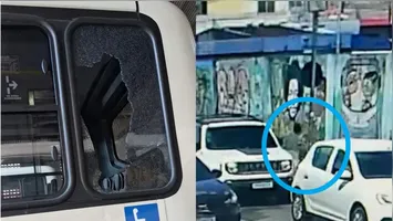 Pedra quebrou vidro traseiro do Geladão