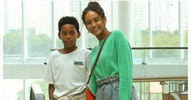 Taís Araújo e filho João Vicente