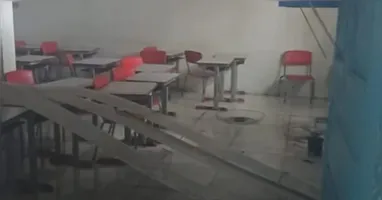 A Escola Municipal Nilce Alves, no bairro de Águas Brancas, é uma das instituições de ensino denunciadas por falta de estrutura para alunos.