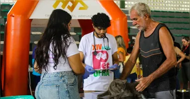 A ação vai oferecer atendimento clínico gratuito para cães e gatos.
