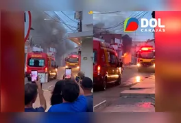 O incêndio chamou a atenção de moradores e clientes do núcleo Cidade Nova em Marabá no sudeste do Pará