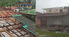 A forte ventania atingiu a Rua Francisco Xavier Cardoso, no bairro Maracajá.