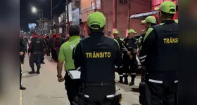 Agentes de trânsito da SEGBEL, PM e GMB juntos na operação