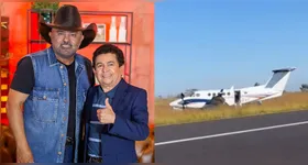 Avião que transportava a dupla  fora da pista