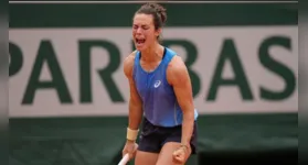 Lois Boisson nas quartas de final de Roland Garros em 2025