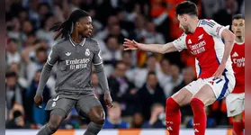 o Real Madrid recebe o Arsenal no Santiago Bernabéu no jogo de volta das quartas de final da Champions League precisando vencer por três gols ou mais de diferença