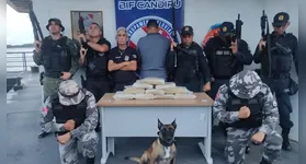A operação teve o apoio essencial da cadela farejadora Isis, do canil da Polícia Militar de Santarém.