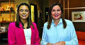 Renata Coelho, diretora-geral do Detran, e a vice-governadora Hana Ghassan, que fez o anúncio oficial da medida