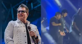 Marrone caiu do palco durante show em Goiânia