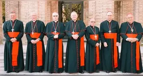 Dom Paulo Cezar Costa, Dom Leonardo Ulrich Steiner, Dom Odilo Scherer, Dom Jaime Spengler, Dom Raymundo Damasceno Aviz, Dom Sergio da Rocha e Dom Orani João Tempesta.