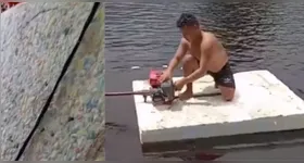 Mulher transforma colchão em rabeta após golpe.
