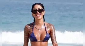 Imagem ilustrativa da notícia Irmã de Gabigol acaba mostrando demais em vestido transparente