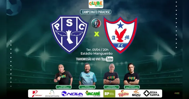Imagem ilustrativa da notícia Tem Jogo no DOL e na Clube: ouça Paysandu x Águia de Marabá
