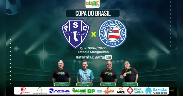 Imagem ilustrativa da notícia Tem Jogo no DOL e na Clube: ouça Paysandu x Bahia
