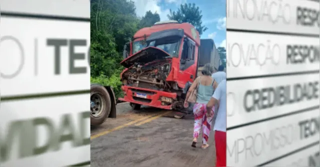 Imagem ilustrativa da notícia Acidente com carreta causa caos na PA-475 em Moju