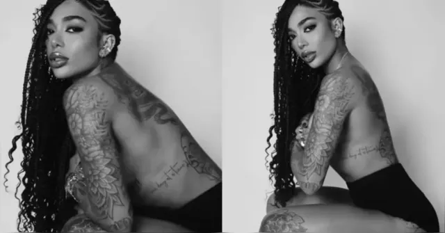 Imagem ilustrativa da notícia Irmã de Gabigol posa de topless e calcinha em ensaio sensual