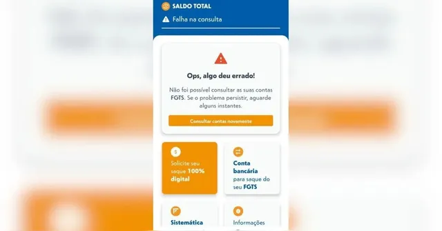 Imagem ilustrativa da notícia Saldo do FGTS desaparece do aplicativo e gera reclamações nas redes sociais; entenda