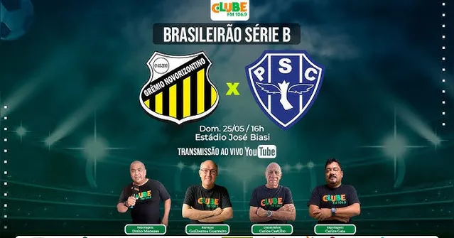 Imagem ilustrativa da notícia Tem jogo no DOL e na Clube: Novorizontino x Paysandu