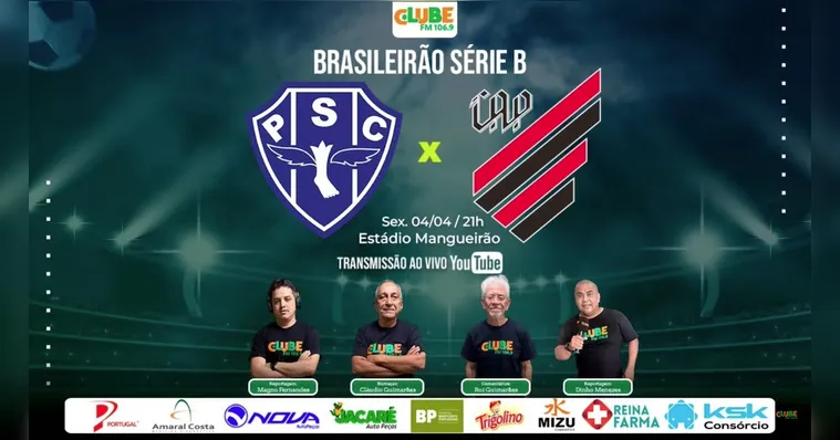 Imagem ilustrativa da notícia Tem Jogo no DOL e na Clube: ouça Paysandu x Athletico-PR