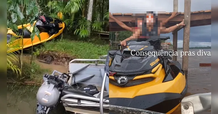 Imagem ilustrativa da notícia Acidente entre lancha e jet-ski deixa uma pessoa ferida no Combu