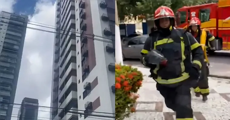 Imagem ilustrativa da notícia Vídeo: Incêndio atinge apartamento no bairro de Nazaré