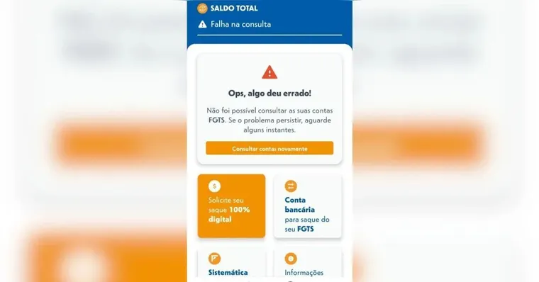 Imagem ilustrativa da notícia Saldo do FGTS desaparece do aplicativo e gera reclamações nas redes sociais; entenda